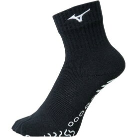 【送料無料】ミズノ ショートソックス(5本指)（ユニセックス） ブラック×ホワイト Mizuno V2MXA01590