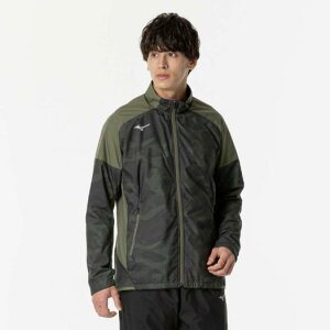 ミズノ 発熱素材 ブレスサーモウォーマージャケット(メンズ) ダークカーキ Mizuno 32MEB54139