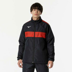 ミズノ ウォーマーシャツ(ユニセックス) ブラック×チャイニーズレッド Mizuno P2MEB59096