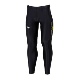 【送料無料】ミズノ MCライン ロングタイツ(陸上競技)（ユニセックス） ブラック×イエロー Mizuno U2MBB55294