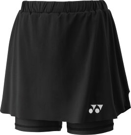 【送料無料】ヨネックス ウィメンズスカート(インナースパッツ付) ブラック Yonex 26181 007