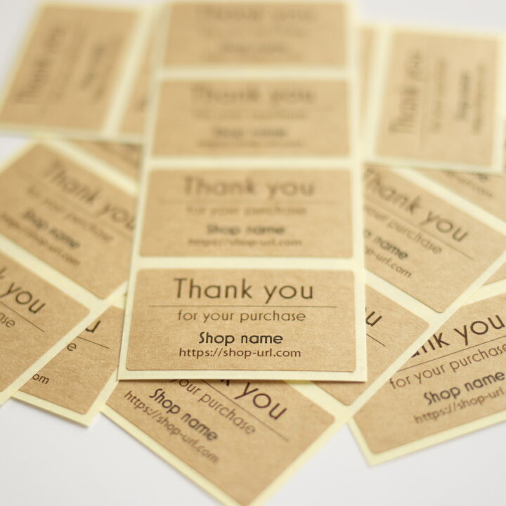 楽天市場】【サンキュークラフトシール】Thank youシール ショップ 名 