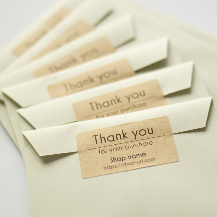 楽天市場】【サンキュークラフトシール】Thank youシール ショップ 名 