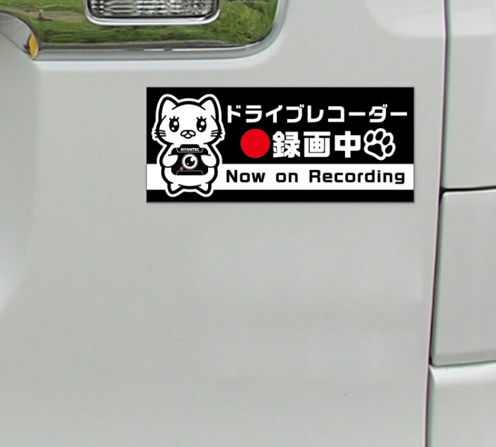 楽天市場 3枚セット かわいい猫のイラスト ドライブレコーダー録画中 防水ステッカー おしゃれ Uv加工 日本製 デザイン 屋内 屋外 店舗 会社 壁面 デザイン 耐久性 丈夫 シール 防犯 あおり運転 危険運転 防犯 防止 ドラレコ 防犯カメラ 210mm 85mm 看板 標識のsign Store