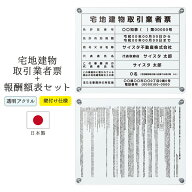 【令和7年4月改訂版】宅地建物取引業者票 報酬額表 看板 制作 製作 事務所用 許可プレート オーダー 店舗…