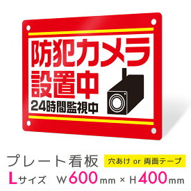 看板 プレート 屋外 プレート看板 制作 製作 防犯 空き巣対策 防犯向け 強盗対策 セキュリティ 窃盗防止 防犯カメラ 監視カメラ アルミ看板 駐車場 店舗 私有地 助成金 補助金 パネル 丈夫 長持ち 耐久｜プレート看板 防犯タイプ_D006 Lサイズ