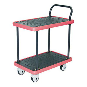 トラスコ TRUSCO オレンジブック 業務用 MKP樹脂製運搬車 片袖2段タイプ ブラック MKP-304P 855-3626