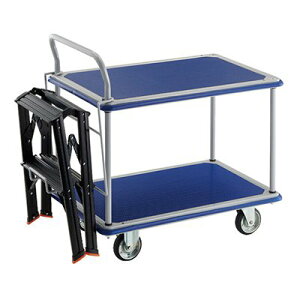 トラスコ TRUSCO オレンジブック 業務用 プレス製運搬車 ドンキカート 片袖2段タイプ 304N-TSAF2-SV 194-8213