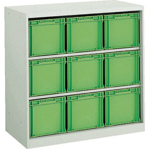 トラスコ TRUSCO コンテナラックケース バンラックケース CF型 F-3GRX9個付 302CF-C9GR 423-9474