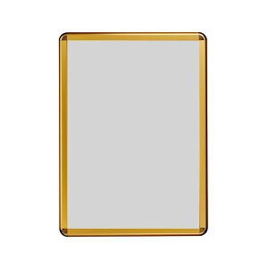 ポスターフレーム ポスター額 A1 壁付け 四辺開閉式 ポスターグリップ PG-32R ツヤ無ゴールド(梨地調) 屋内用 R型 店舗 看板 ポスター