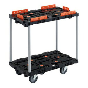 トラスコ TRUSCO オレンジブック 業務用 ビートル 2段式・ハンドルなし・収納式柵付 BT720KJ5-E100 206-3395