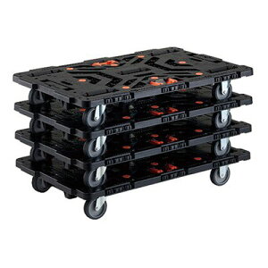 トラスコ TRUSCO オレンジブック 業務用 ビートル 平台車・とめたろう付 BT900J3-E100T-M4 4台入り 206-3348