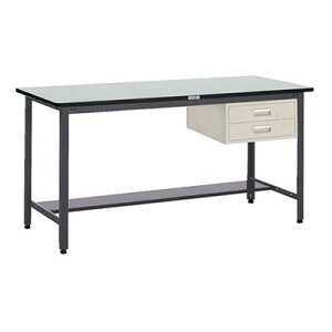 トラスコ TRUSCO 業務用 中量立ち作業台 2段引出し付 ダークグレー 900X600X885mm HAEWR-0960F2 278-1549
