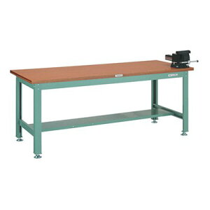 トラスコ TRUSCO 業務用 中量作業台 回転台付アンビルバイス付 グリーン 1800X750X740mm HW-1800VRS 301-3936