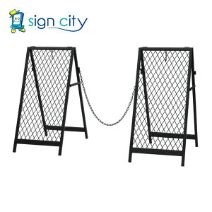 駐車場 駐車禁止 看板 スタンド バリケード フェンス ガイドポール おしゃれ チェーンゲート TWILL ツイル マットブラック 立て看板 ガーデン