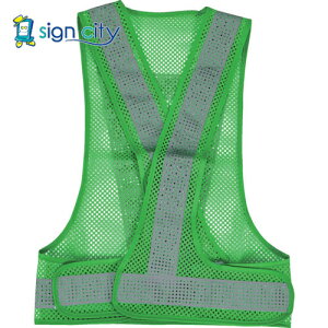 トラスコ中山 TRUSCO オレンジブック 保護具 作業用品 メッシュ安全ベスト グリーン*シルバー TMV-GNS 510-8168