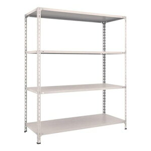トラスコ TRUSCO スチールラック 軽量棚開放型 W1500×D600×H1800 4段 ネオグレー 65W-14 503-8880