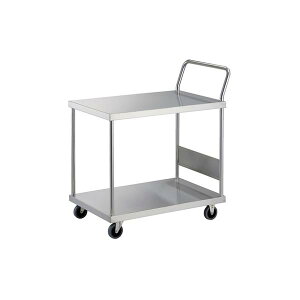 トラスコ TRUSCO オレンジブック 業務用 オールステンレス台車 片袖2段タイプ AS-12H-100TBU 434-9948