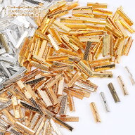 ワニ口 リボン留め 紐止め 30mm 紐留め 100個セット ワニカン 留め具 クリップ 手芸パーツ ハンドメイド…