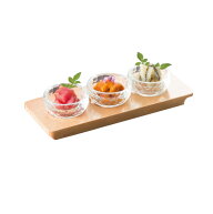 利き酒トレイ(白木) 3穴 (W16229) 料理箱・皿 木製料理皿