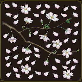 桜イラスト 看板・ボード用イラストシール (W285×H285mm) 販促用品 看板・ボード用デコレーションシール 花・植物イラスト
