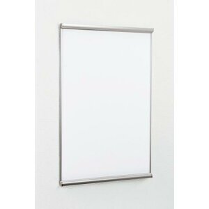 ポスターパネル3523 B1 屋内用 2辺開きタテ カラー:ステン (3523-S-B1) ポスターフレーム B1サイズ 前面開閉式(B1)