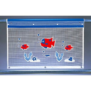 バリケード用 風抜けメッシュ標識(ジョイシート) フィッシュ(2) (934-05) 安全用品・工事看板 保安用品・工事用品 環境美化標識