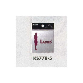 表示プレートH ピクトサイン トイレ表示 ステンレス鏡面 表示:LADIES (女性) (KS778-5) 安全用品・工事看板 室内表示・屋内標識 トイレ表示・プレート