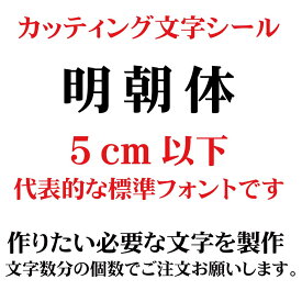 カッティングシート カッティング文字 明朝体 5センチ以下 屋外耐候カッティングシール 切り文字 文字 ステッカー シール 文字ステッカー 製作・販売・通販　表札、案内板、看板、車