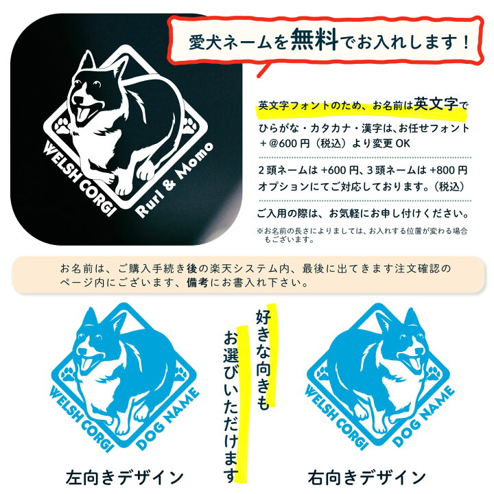 国内配送 ペットステッカー Welsh Corgi In Car ウェルシュ コーギー ドッグインカー 車 ペット 愛犬 Dog イラスト 全25犬種 Pet087 Gs ステッカー グッズ Qdtek Vn