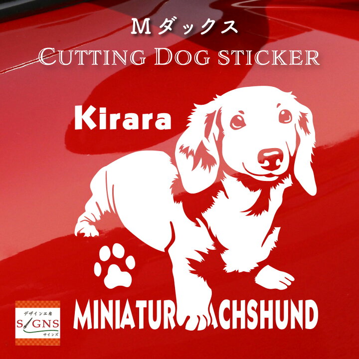 楽天市場 車 ステッカー 犬 ミニチュアダックスフンド かわいい ミニチュアダックス かっこいい Dog ドッグ イヌ いぬ シール ダックス プレゼント 11 カッティングシート デザイン工房 オリジナルグッズ デザイン工房 文字 ステッカー