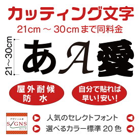 カッティングシート 文字 切文字 30cm以下 ステッカー カッティング文字 シール 防水 屋外仕様 看板 文字シール 文字ステッカー 販促 集客 広告 宣伝 数字 アルファベット 漢字