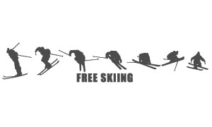 楽天市場 送料無料 フリースキー トリックステッカー 4 Free Ski スキー ステッカー デザイン工房 文字 ステッカー