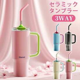 タンブラー セラミック 316ステンレス 1000ml 1リットル セラミックタンブラー セラミックコーティング ストロー付き 水筒 大容量 こぼれない 直飲み ストロー付きタンブラー 蓋付き 保温 保冷 真空断熱 大人 子供 広口