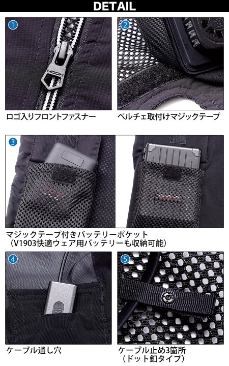 楽天市場】快適ウェア ペルチェベストセット PV111 ※返品交換不可 