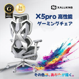 【CM公開記念！特典バックアーム一点+25%OFFクーポン配布】【公式店】XALLKING X5pro ゲーミングチェア オフィスチェア バックアーマ 背面パネル交換対応 自分好みにカスタム可能 長時間座っても疲れにくい 姿勢調整 姿勢サポート 長時間快適 6Dアームレスト 在宅ワーク対応
