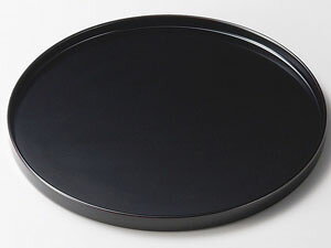 【越前漆器】尺0丸盆 黒/内祝い・御祝・御礼・お返し・おもてなし・来客用