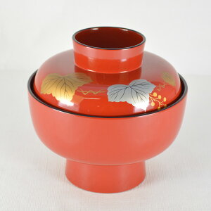 天丼椀 朱ツタ蒔絵 業務用漆器在庫処分