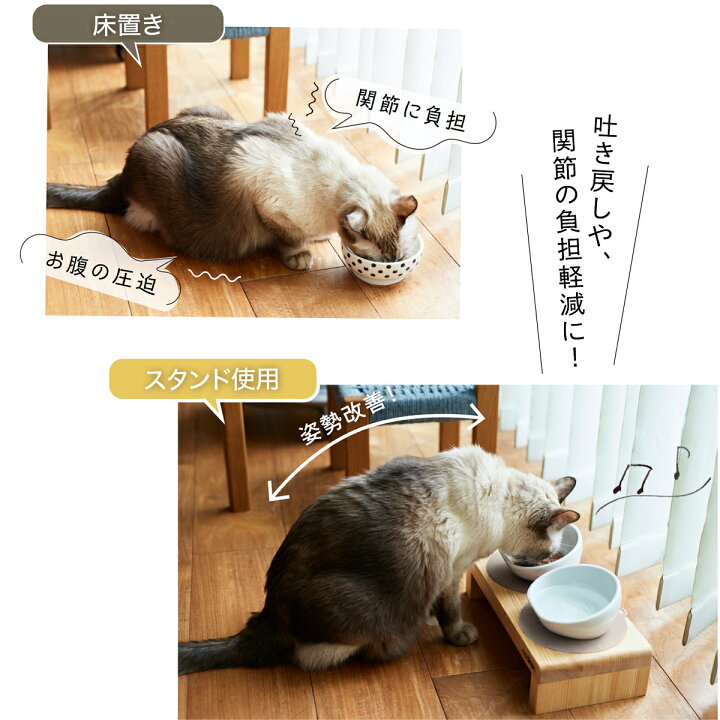 楽天市場】【新商品】フードボウル スタンド セット 木製 国産ヒノキ 