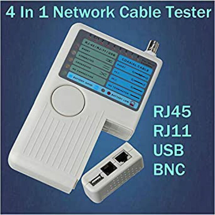 楽天市場】Ealona ネットワークケーブルテスター メーター リモート機能 4 in 1 RJ11 RJ45 USB BNC l lan ケーブル  検出器 : STMLABO