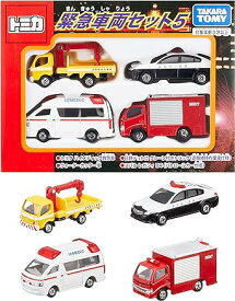 タカラトミー(TAKARA TOMY) 『 トミカ 緊急車両セット5 』 ミニカー 車 おもちゃ male 3歳以上 玩具安全基準合格 STマーク認証 TOMICA