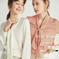 楽天市場】ブラウス ボウタイ シルクの通販