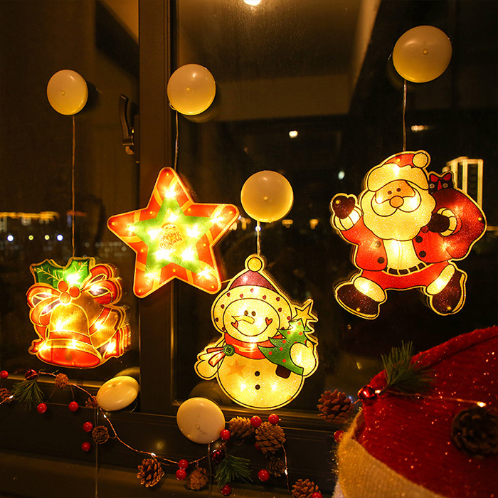 楽天市場】クリスマス 飾り クリスマスライト led ライト 吸盤式