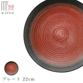 『ほぼ全品SALE価格』【イグニス　プレート 22cm】皿 美濃焼き 作山窯 陶器 焼き物 日本製 和食器 洋食器 高級食器 エムスタイル M.STYLE ホテル レストラン 料亭【ミヤザキ食器】【Silent-サイレント-】