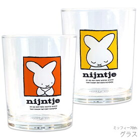 タンブラー コップ【ミッフィー70th グラス】かわいい 食器 おしゃれ ミッフィー ブルーナ シンプル キャラクター【金正陶器】