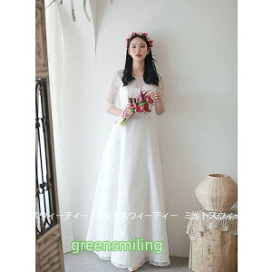 ウェディングドレス aラインドレス レース ウエディングドレス 二次会 花嫁 パーティードレス 披露宴 ブライダル 結婚式 ロングドレス シンプル エレガント 上品