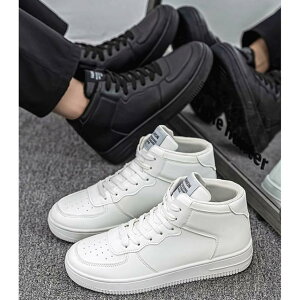 スニーカー メンズ レディース カップル 男女兼用 ハイカット ランニングシューズ ストラップ カジュアル 厚底 安い 白 黒 シューズ 通勤 通学