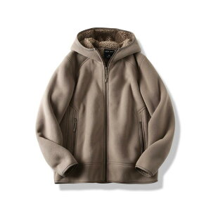 フリースジャケット メンズ ボアジャケット ジップパーカー 長袖 ボアコート モコモコ 冬服 防寒ジャケット アウトドア アウター 通勤 カッコイイ カジュアル
