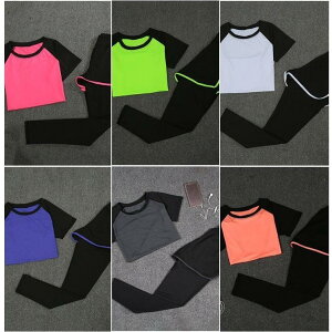 ランニングウェア トレーニングウェア ジャージ上下セット 半袖+ロングパンツ2set フィットネス ヨガウェア ダイエットウェア レディース おしゃれ 吸汗速乾