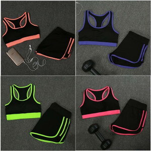 ヨガウェア2点セット 上下セット ブラ+短パン フィットネス レディース ランニングウェア 吸汗 スポーツウェア ダイエットウェア トレーニングウェア